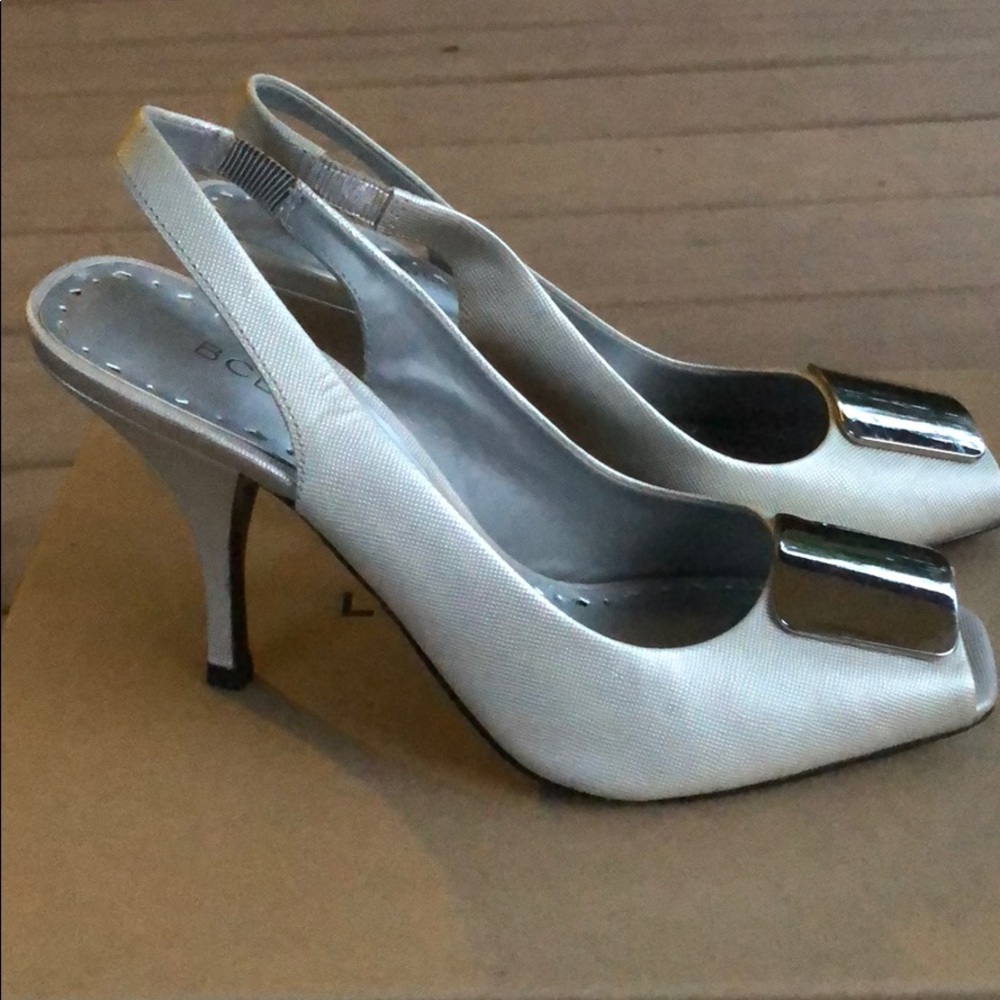 BCBG Silver shoes